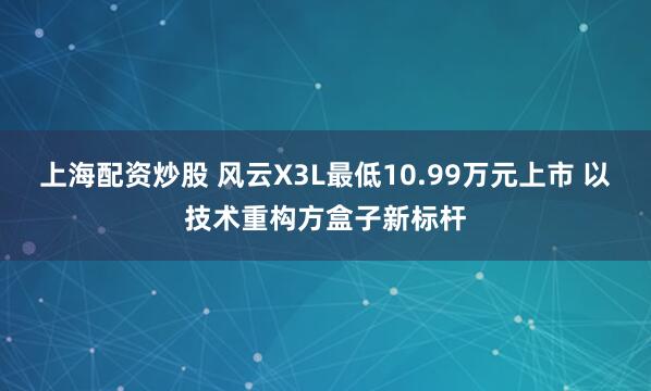 上海配资炒股 风云X3L最低10.99万元上市 以技术重构方盒子新标杆