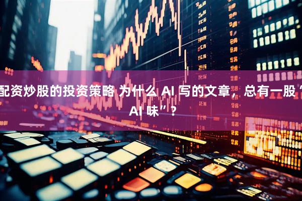 配资炒股的投资策略 为什么 AI 写的文章，总有一股“ AI 味”？