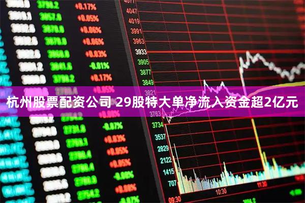 杭州股票配资公司 29股特大单净流入资金超2亿元